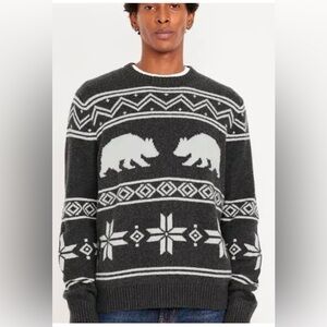 NWOT Old Navy So Soft Bear Fair Isle Crewneck Sweater